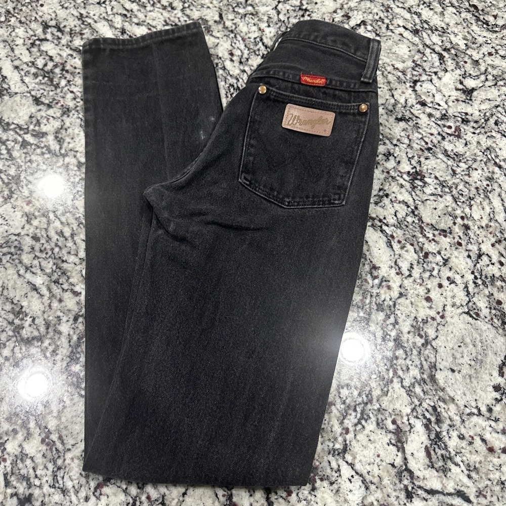 VTG Wrangler Women's Denim Black Jeans NA69BK 3x36 Western Cowgirl